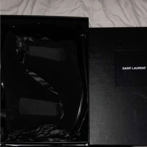 Saint Laurent Black Leather Chelsea Boots